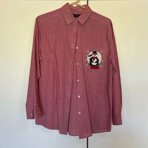 EUC Karen Scott Winter blouse w-detailed embroidery-Size Small.